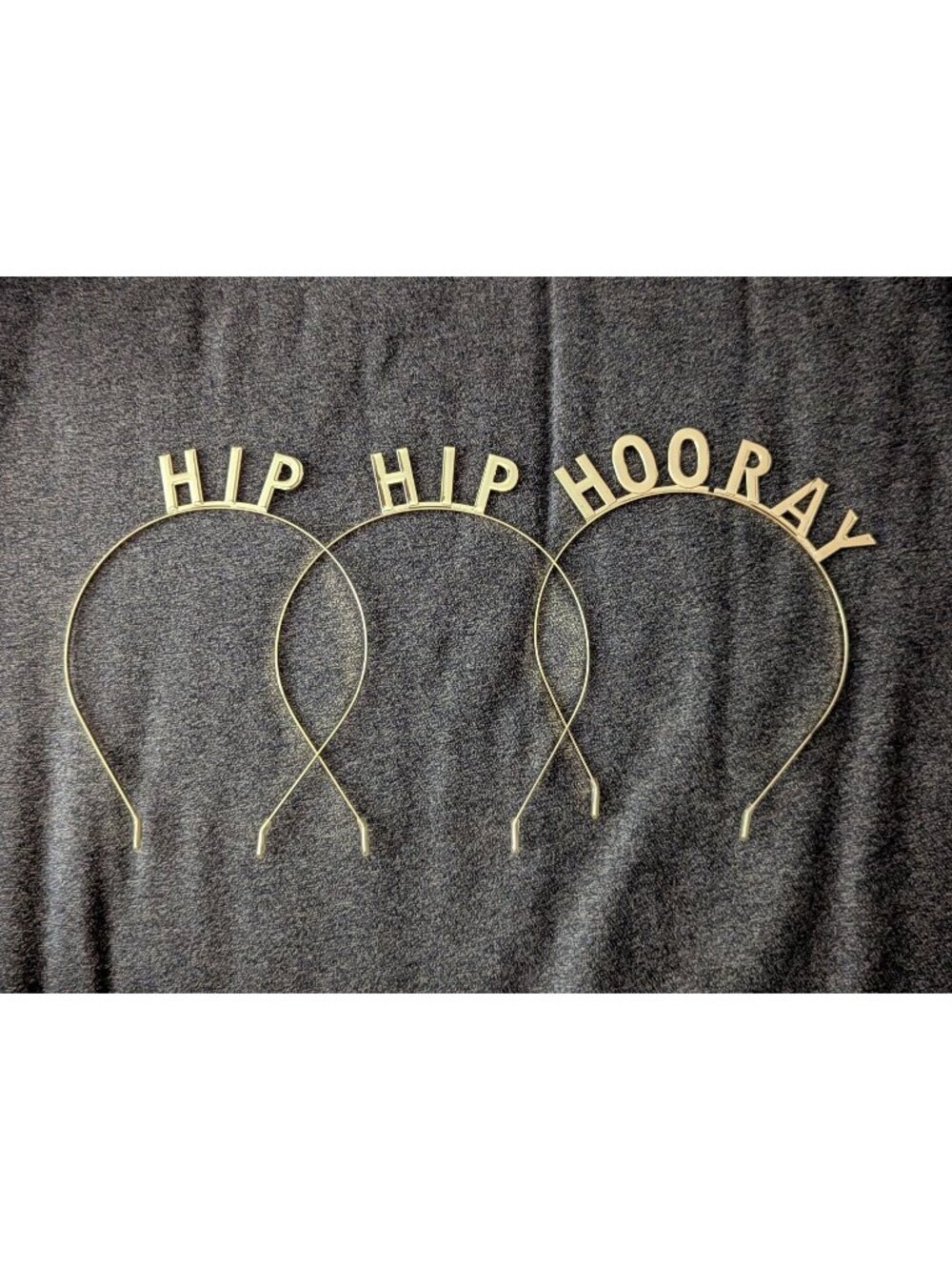 Kate Spade x Target Hip Hip Hooray Gold Metal Letter Headbands Set Of 3